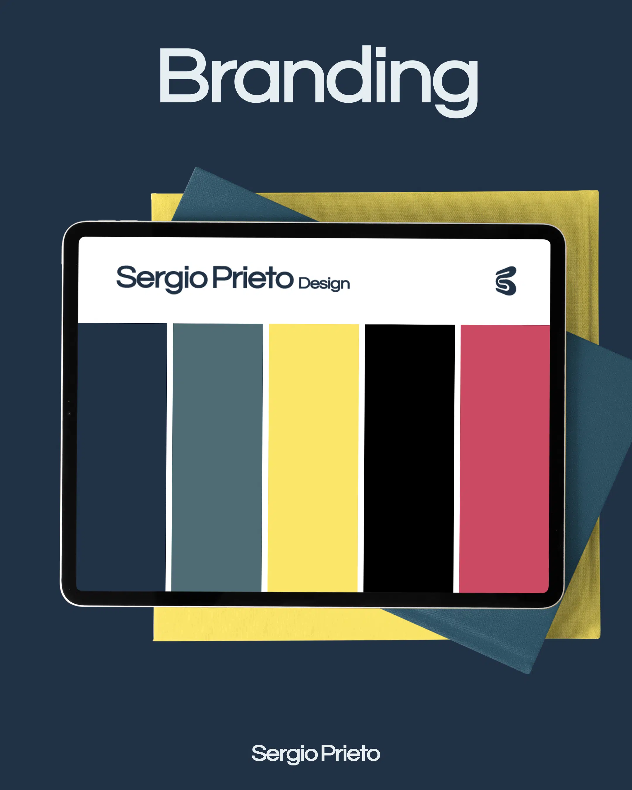 Representación visual de branding con logotipos y paletas de colores